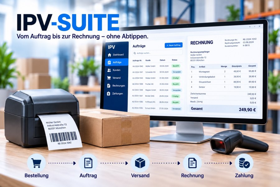 Vom Auftrag bis zur Zahlung in der IPV-Suite